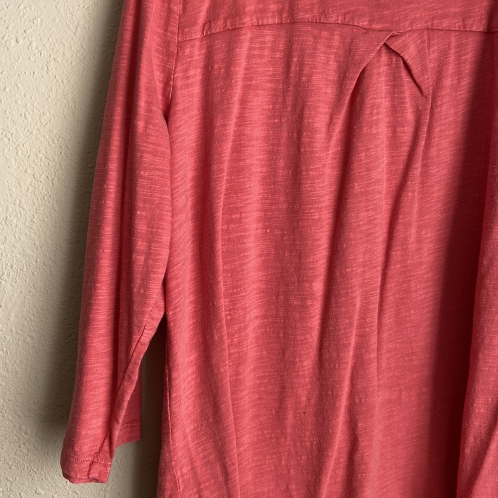 CWC Embroidered Split Neck Slub Knit Tunic - Picture 6 of 6